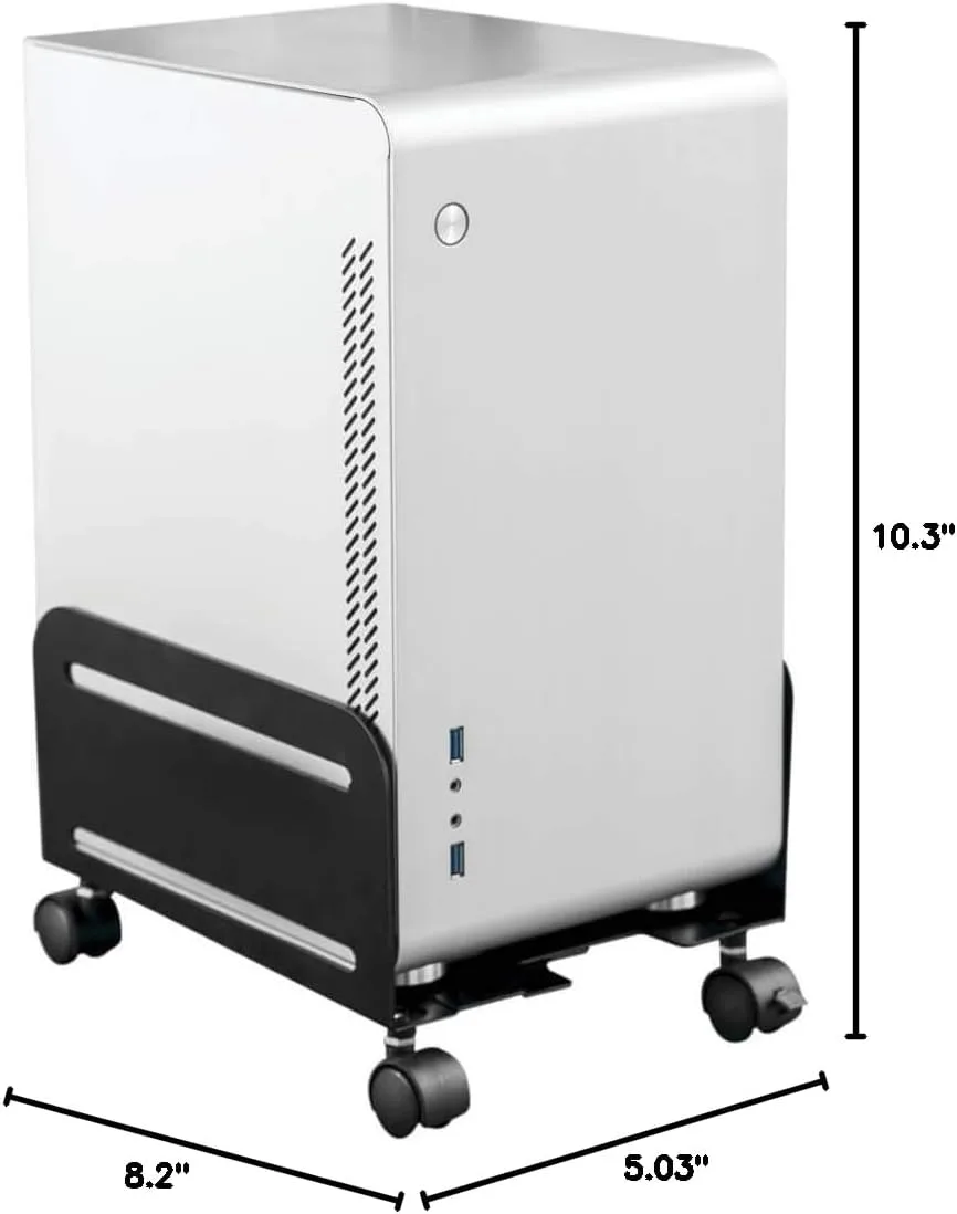 Tripp Lite Mobile CPU Caddy for Computer Towers -Adjustable, Locking Casters, Black - 22.05 lb Capacity - DCPU2