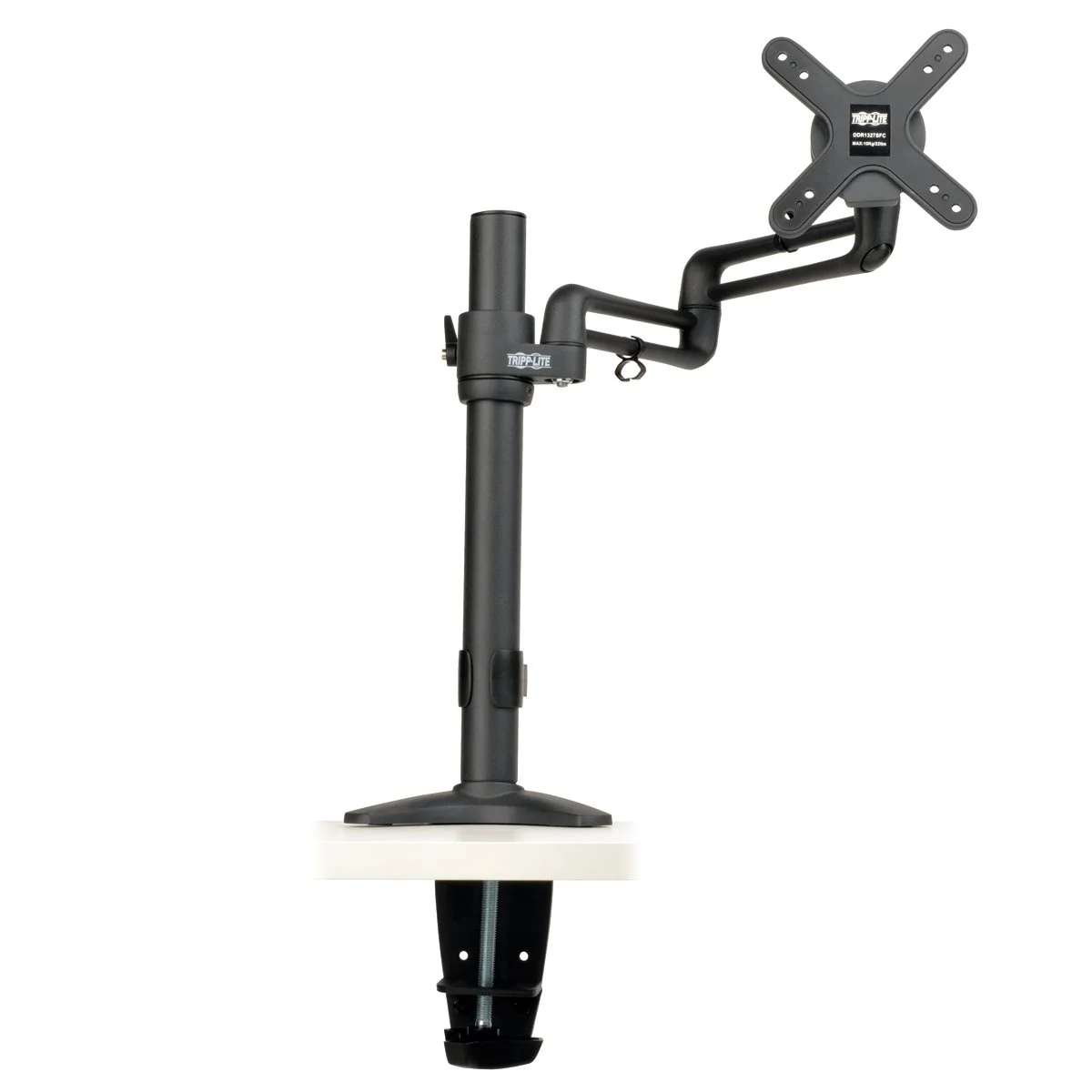 TRIPP LITE DDR1327SFC Display LCD Flex Arm Desk Mount Clamp 13-27 Inches Flat Screen Panel, Black