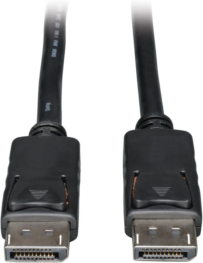 Tripp Lite DisplayPort Cable with Latches (M/M), DP to DP, 4K x 2K, 3-ft. (P580-003), Black, 1 Count (Pack of 1)
