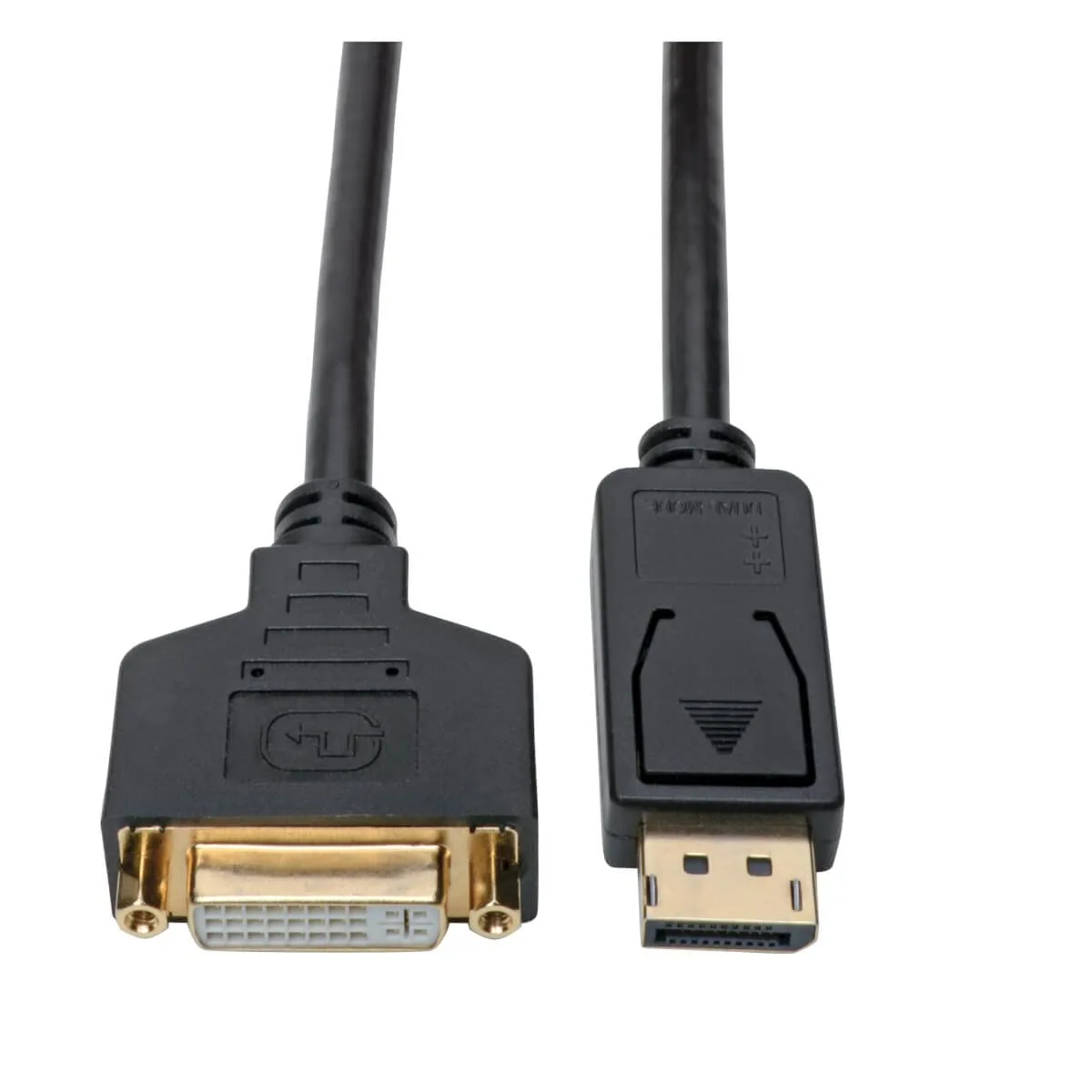 Tripp Lite DisplayPort to DVI Cable Adapter (M/F), DP to DVI Adapter, 1080p @ 60 Hz, Black, 1 Ft. (P134-001-GC)