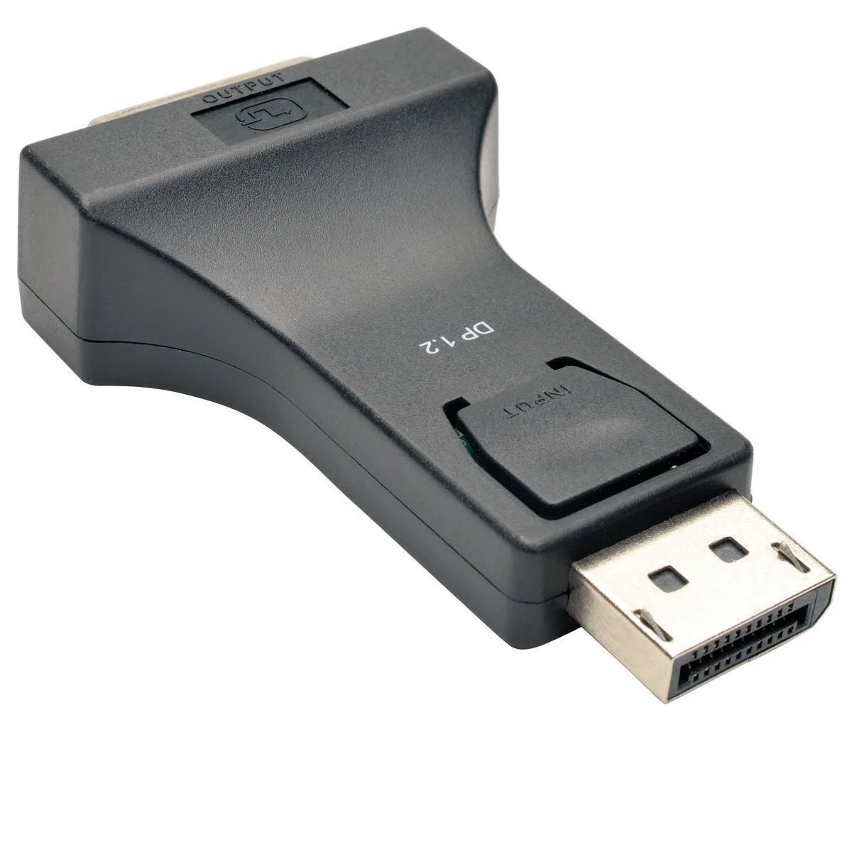 Tripp Lite DisplayPort to DVI Adapter Converter Compact, Displayport 1.2 DP2DVI DP-M to DVI-F (P134-000-DVI-V2),Black