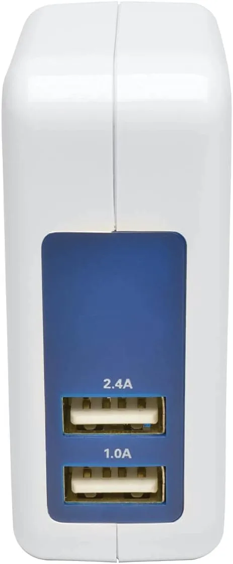 Tripp Lite Dual Port USB Wall / Travel Charger for Tablet & Mobile Devices 5V/3.4A/17W (U280-002-W12) 2-Port