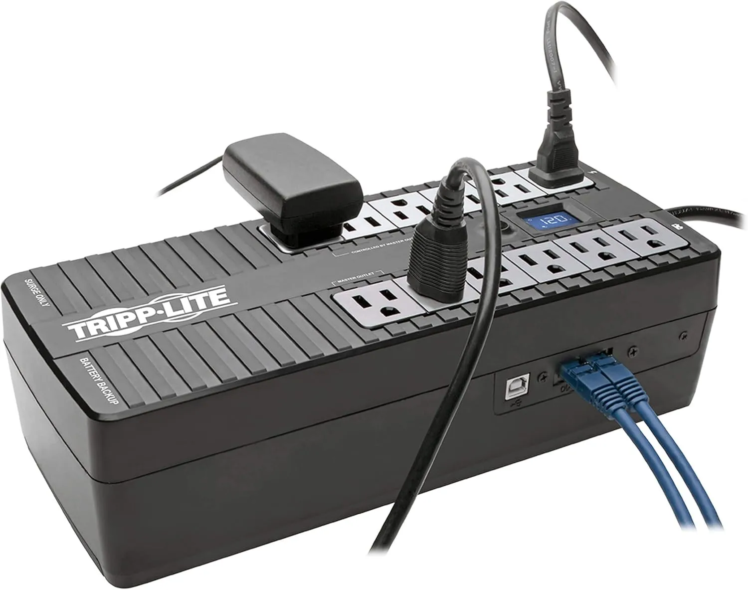 Tripp Lite ECO850LCD 850VA/425W UPS Battery Backup, 12-Outlets, LCD, USB, ENERGY STAR