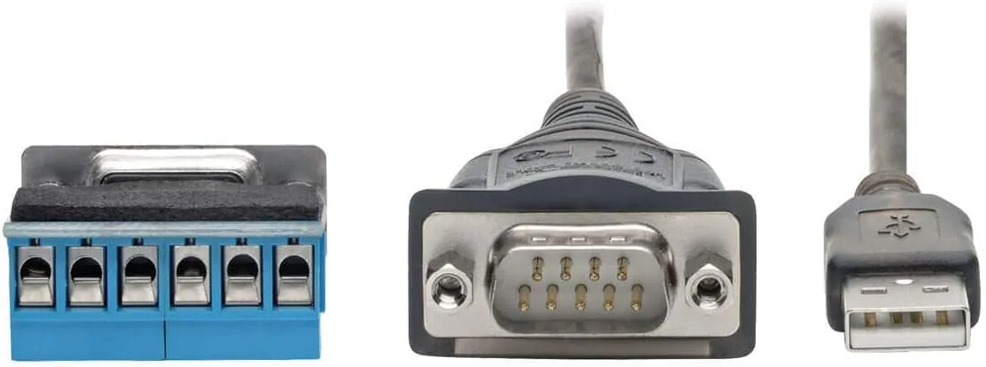 Tripp Lite USB to RS485/RS422 FTDI Serial Adapter Cable, COM Retention, USB-A to DB9 M/M, Compatible with Windows