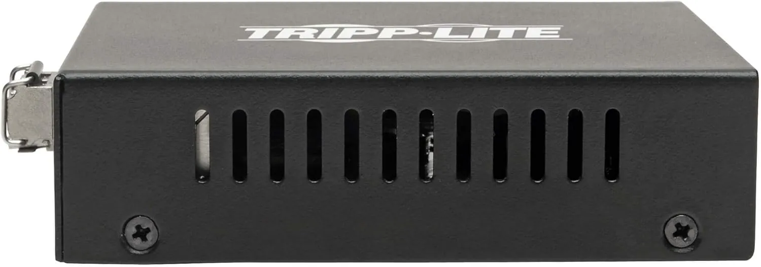 Tripp Lite Multimode Fiber Media Converter, Fiber to Ethernet Converter, Gigabit, POE+, 10/100/1000 LC, 850 nm