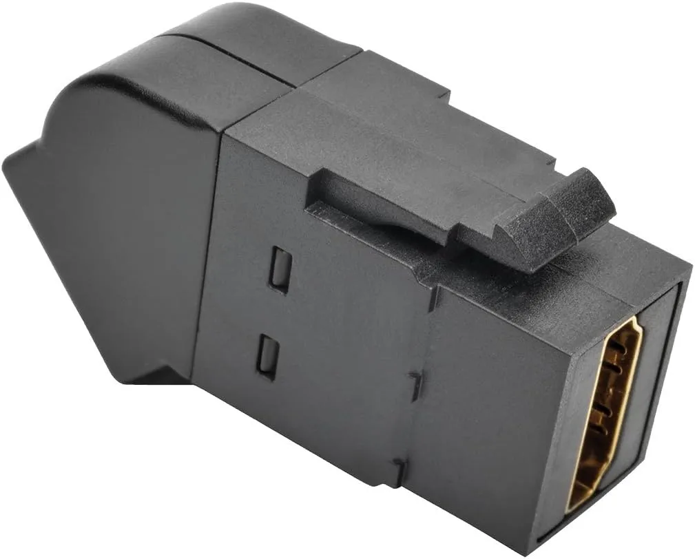 TRIPP LITE Black HDMI All-in-One Keystone/Panel Mount Angled Coupler (P164-000-KPA-BK)
