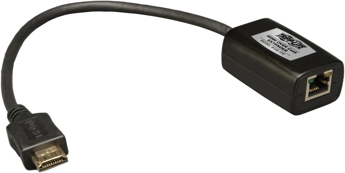 Tripp Lite HDMI Over Cat5 / Cat6 Extender, Receiver for Video and Audio 1920x1200 1080p at 60Hz (B126-1P0), Black, 100 Feet