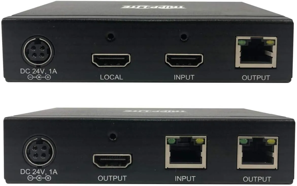 Tripp Lite HDMI Over Cat6 Extender Kit Transmitter Receiver Repeater 4K60Hz (B127A-111-BHTH)