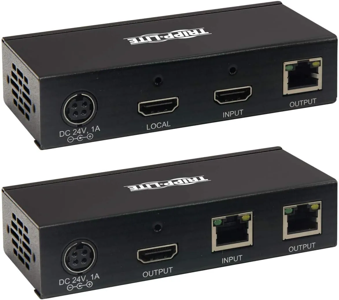 Tripp Lite HDMI Over Cat6 Extender Kit Transmitter Receiver Repeater 4K60Hz (B127A-111-BHTH)