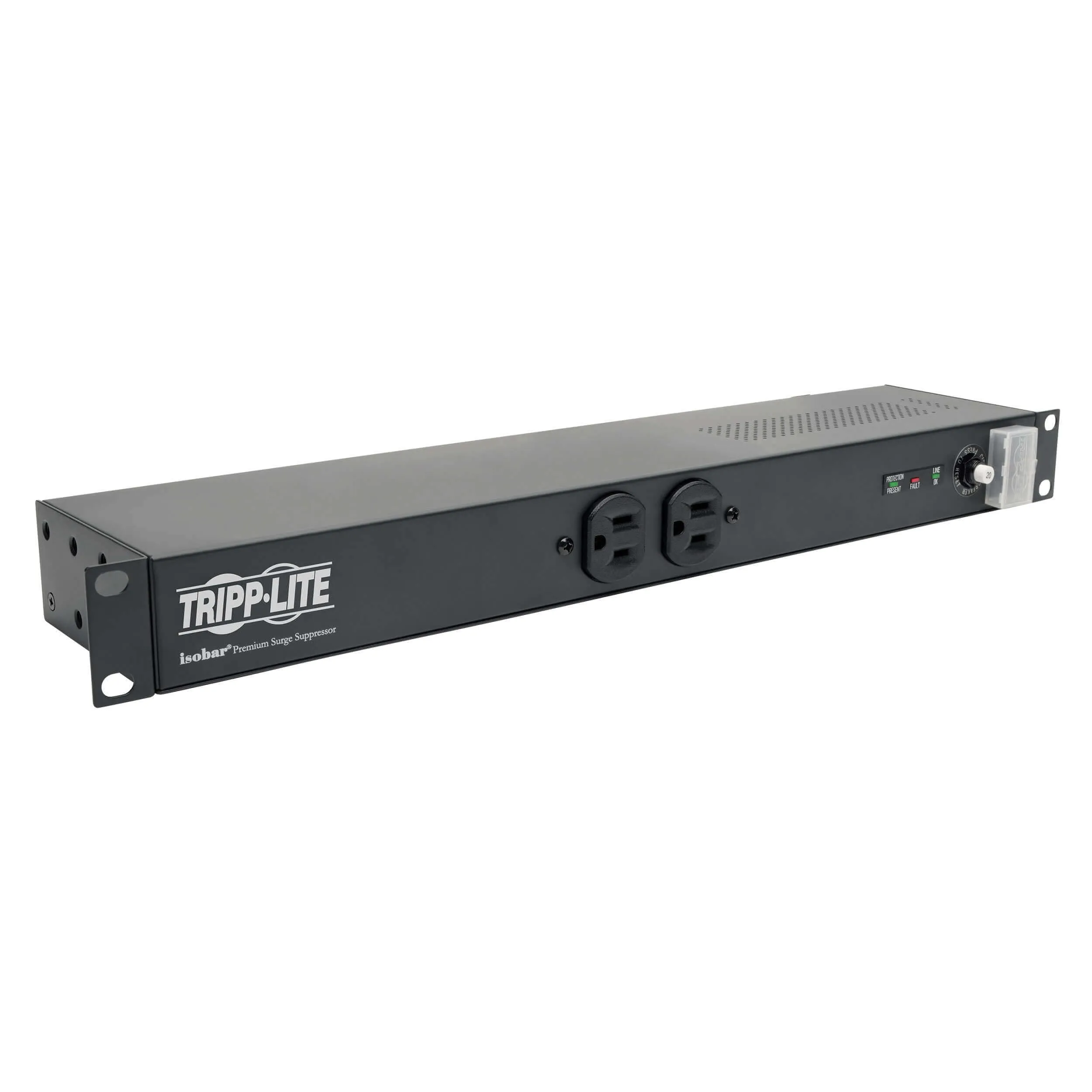 Tripp Lite Isobar 12 Outlet Network Server Surge Protector Power Strip, 15ft. Cord w/L5-20P Plug, 3840 Joules, 1U Rack-Mount