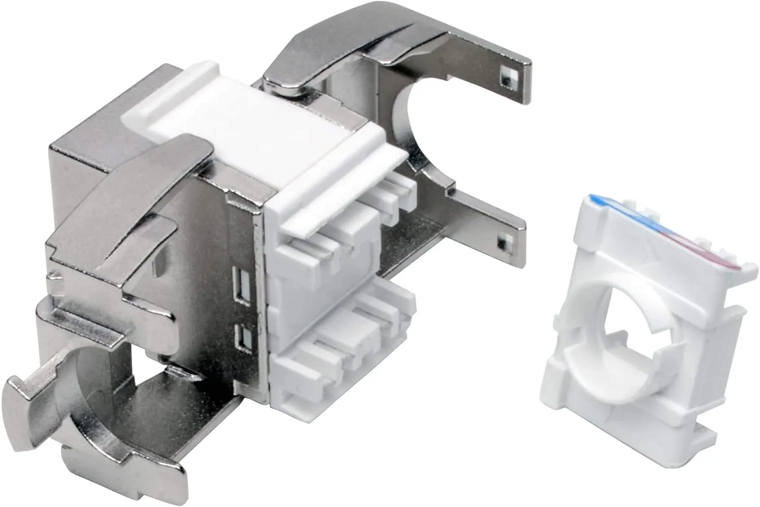 Tripp Lite RJ45 Keystone Jack, Cat6a/Cat6/Cat5e, RJ45 Connector, Shielded, Dust Cap, No Tools Required, PoE/PoE+ Compliant