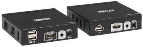 Tripp Lite HDMI HDBaseT KVM Console Extender Over Cat6, 4k HDMI Video Extender, 2 USB Ports, IR, 4K @ 30 Hz
