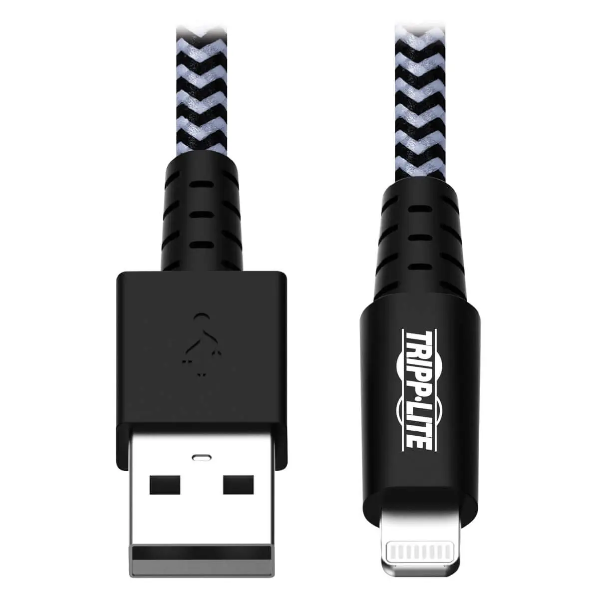 Tripp Lite Braided Lightning Cable – Lightning to USB Cable (M/Apple Certified Lightning Cable, Charge/Sync, 10 ft