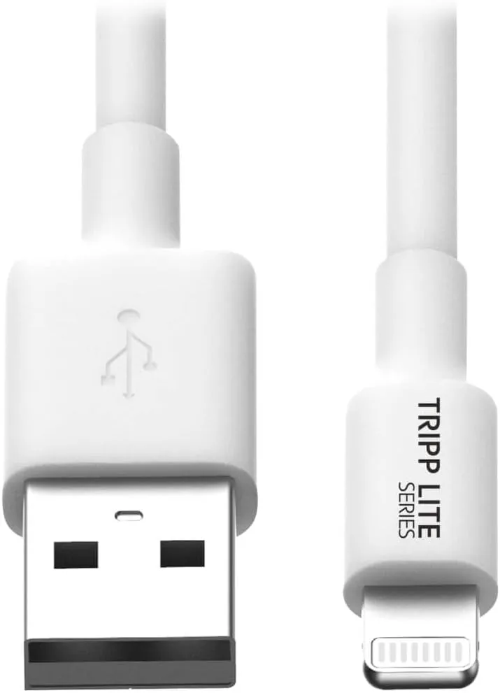 Tripp Lite Apple MFI Certified 6-Feet Lightning to USB Cable (M100-006-WH) - White