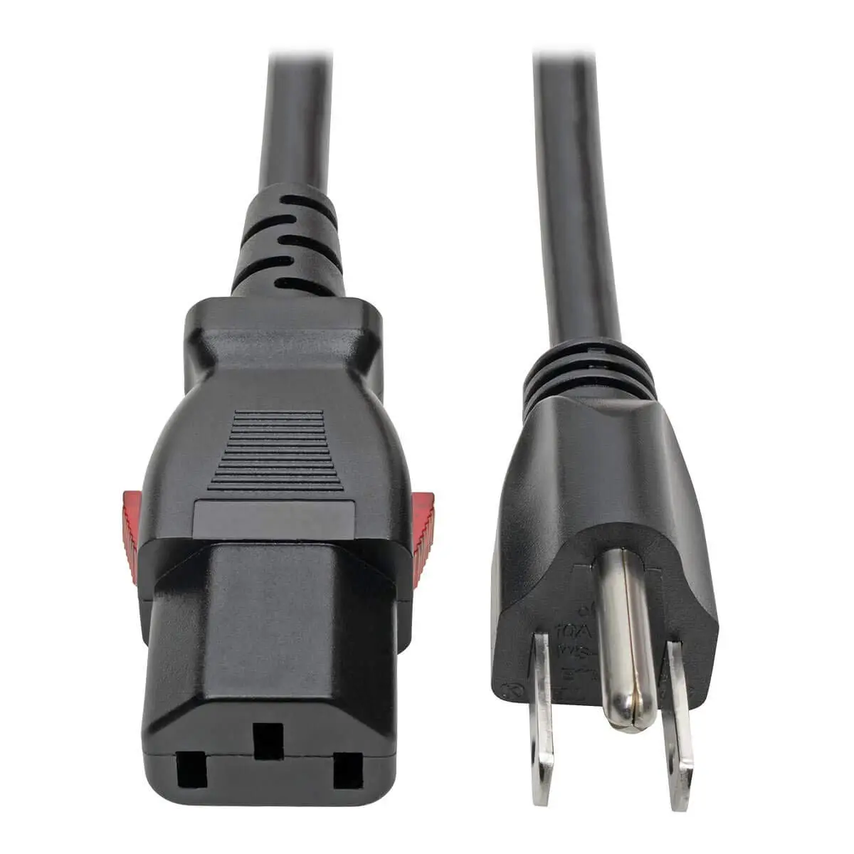 TRIPP LITE NEMA 5-15P to Locking C13 Power Cord, 18 AWG 10A/125V