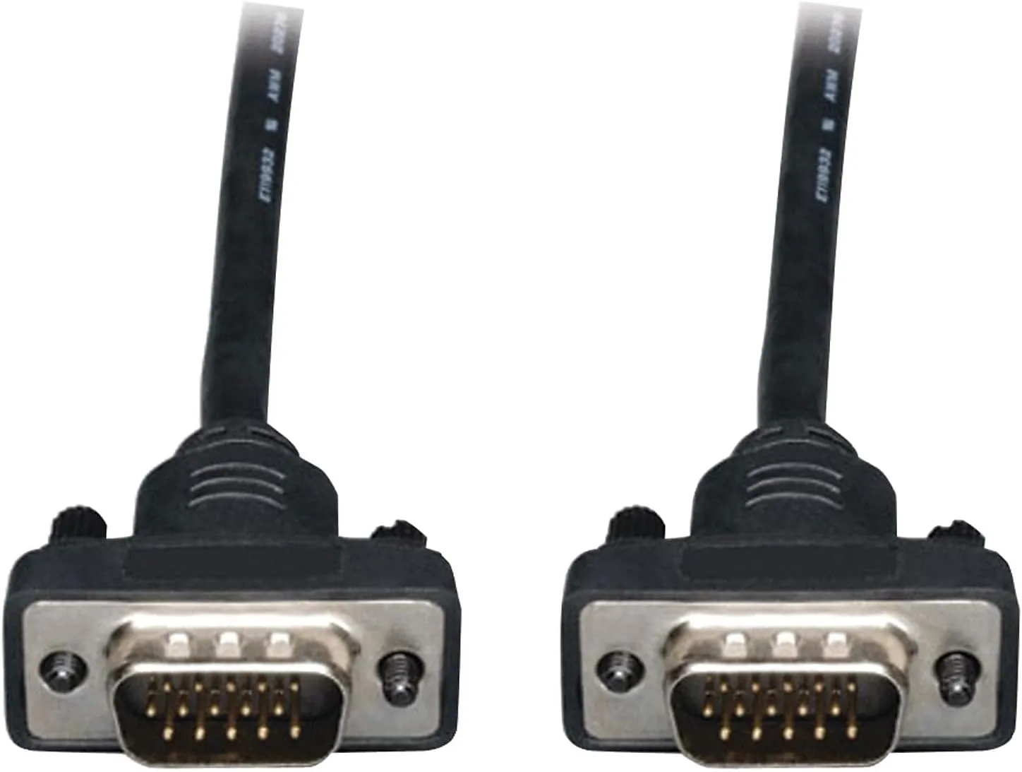 Tripp Lite Low Profile VGA Coax Monitor Cable High Resolution cable with RGB coax (HD15 M/M) 6-ft.(P502-006-SM) , Black
