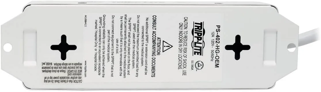 TRIPP LITE Medical-Grade Power Strip with Hospital-Grade Outlets (UL 1363A)