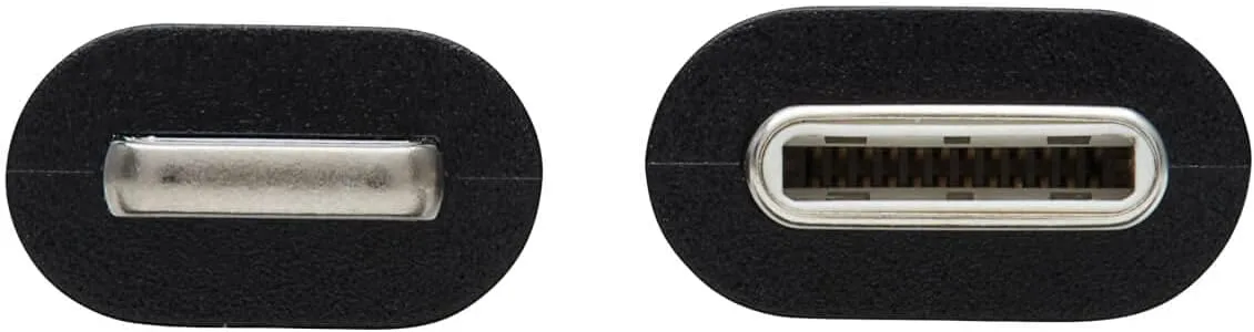 Tripp Lite USB C to Lightning Sync/Charge Cable Black MFI Certified M/M 2M (M102-02M-BK)