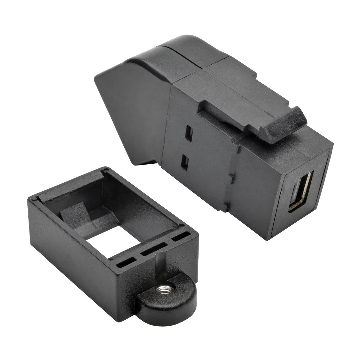 Tripp Lite Mini DisplayPort to DisplayPort Keystone/Panel Mount Angled Adapter (F/F), All-in-One, MDP to DP