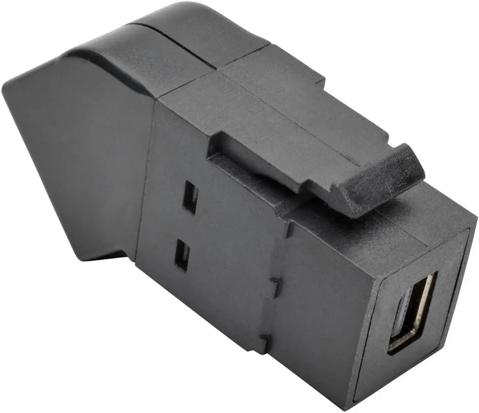 Tripp Lite Mini DisplayPort to DisplayPort Keystone/Panel Mount Angled Adapter (F/F), All-in-One, MDP to DP