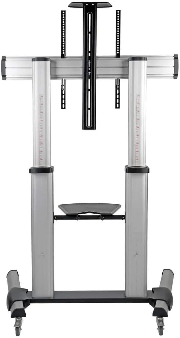 Tripp Lite Mobile TV Stand with Mount, for LED/OLED/LCD Flat Screen Monitors, 60” – 100” Televisions, Shelf & Locking Wheels
