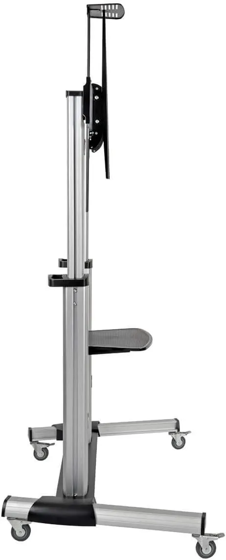 Tripp Lite Mobile TV Stand with Mount, for LED/OLED/LCD Flat Screen Monitors, 60” – 100” Televisions, Shelf & Locking Wheels