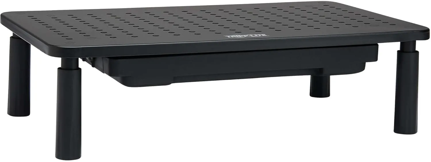 Tripp Lite Single Monitor Riser Stand for Desk with Storage Drawer, Height Adjustable