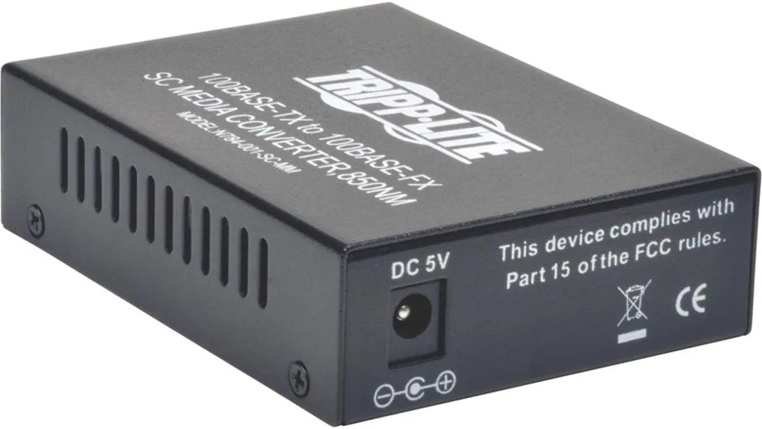 Tripp Lite Network Copper RJ45 Ethernet to Fiber SC Duplex Multimode Extender Media Converter, 1310nm Wavelength