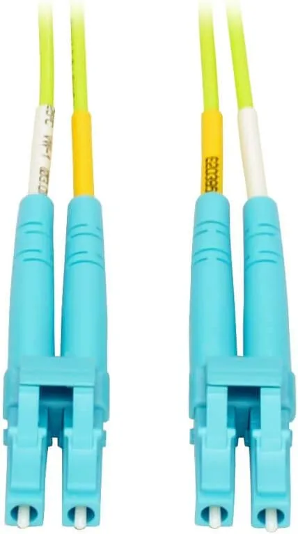Tripp Lite Duplex Multimode Fiber Patch Cable OM5 LC LC 50/125 100Gb Lime Green 10M (N820-10M-OM5)