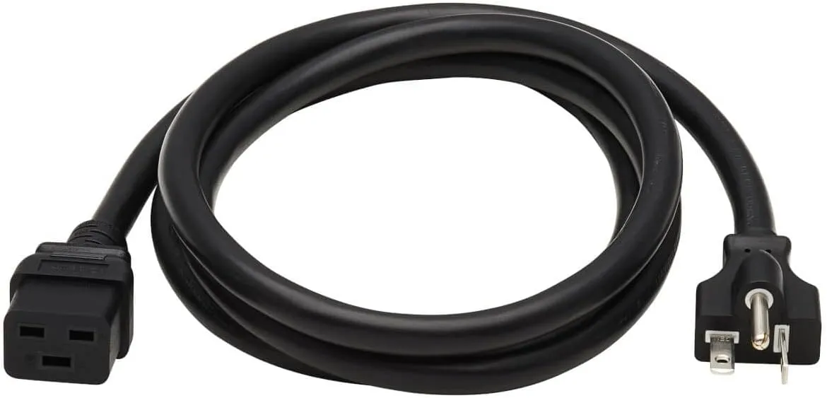 Tripp Lite C19 to NEMA 5-20P Heavy Duty Power Cord, 20A, 125V, 12AWG, Black, 6 Feet / 1.8 Meters (P049-006)