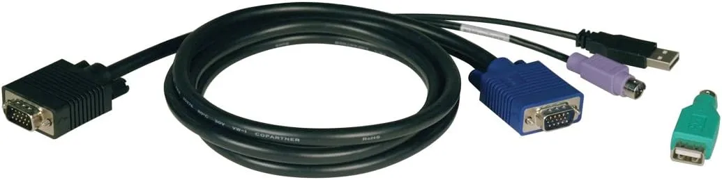 Tripp LTE P780-010 PS2 and USB 2-in-1 KVM Kit for B042-Series KVM Switches