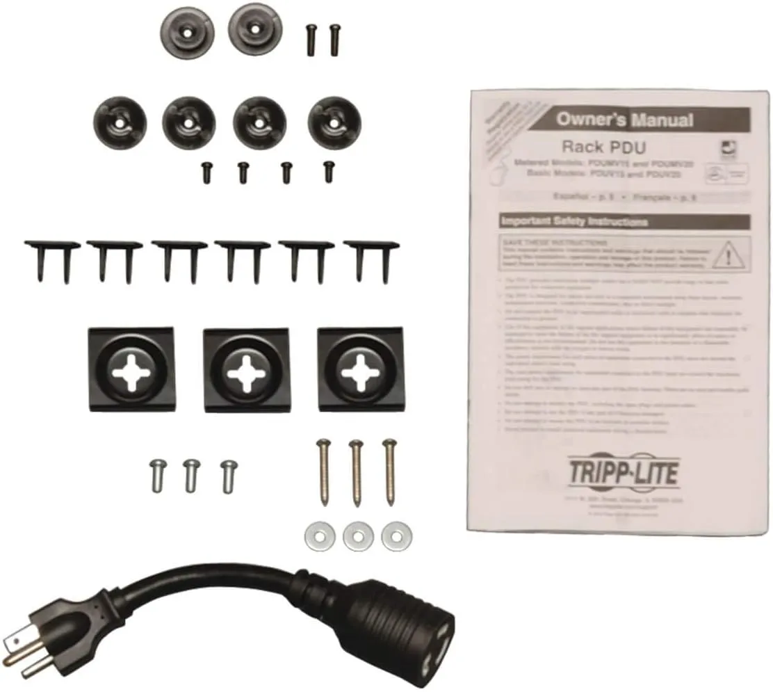 Tripp Lite PDU Basic 28 5-15/20R L5-20P 5-20P Adapter 1.9kW 15ft Cord 60in (PDUV20-60)