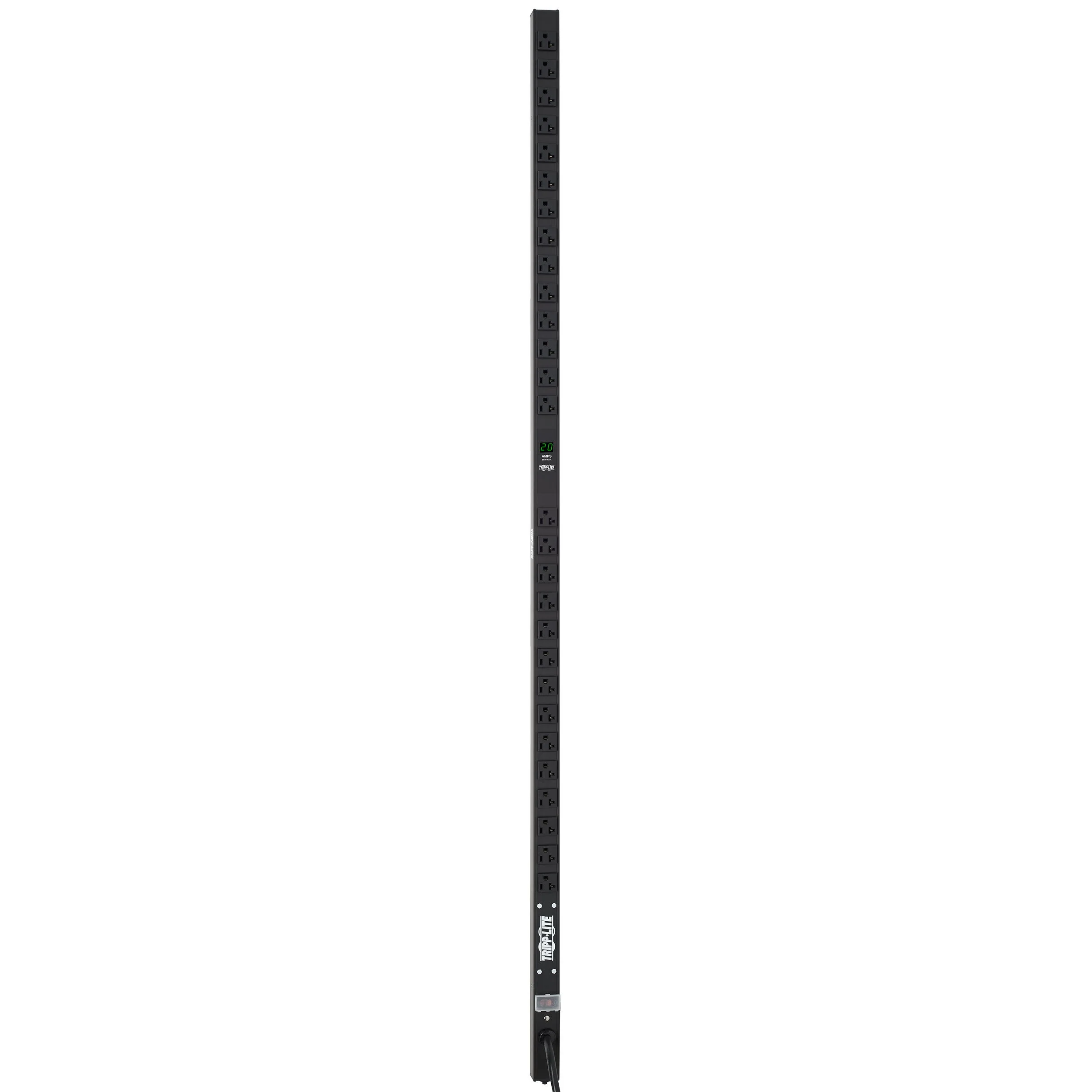 Tripp Lite Metered PDU, 20A, 28 Outlets (5-15/20R), 120V, L5-20P/5-20P Adapter, 15 ft. Cord