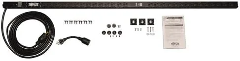 Tripp Lite Metered PDU, 20A, 28 Outlets (5-15/20R), 120V, L5-20P/5-20P Adapter, 15 ft. Cord