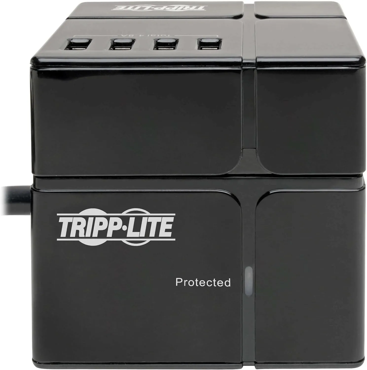 Tripp Lite 3 Outlet Surge Protector with USB, Detachable Wall Outlet Surge Protector, 6 USB Ports, 6 ft. Cord, 540 Joules