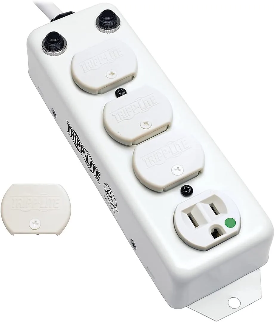 Tripp Lite Safe-IT Medical-Grade Power Strip, 4 15A Hospital-Grade Outlets, 7ft. Cord, UL 1363A (PS-407-HG-OEM)