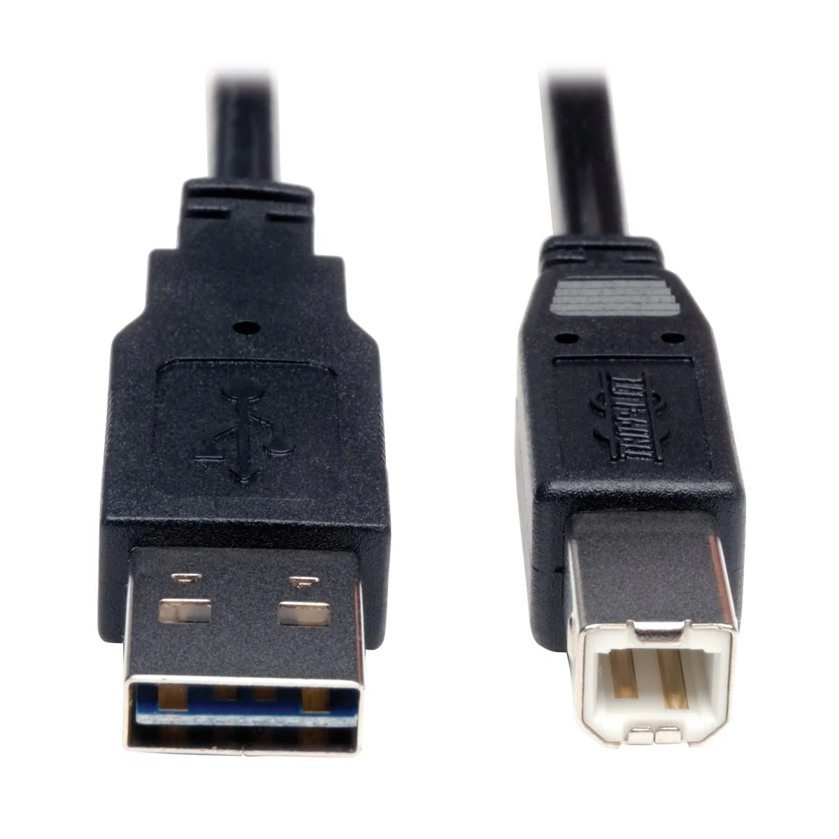 Tripp Lite Universal Reversible USB 2.0 Hi-Speed Cable (A to B) - 3 ft - Black