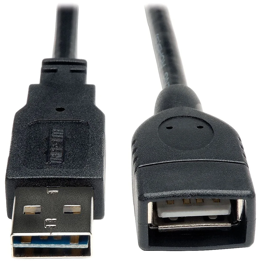 Tripp Lite Universal Reversible USB 2.0 Hi-Speed Extension Cable (Reversible A to A M/F), 10-ft.(UR024-010),Black