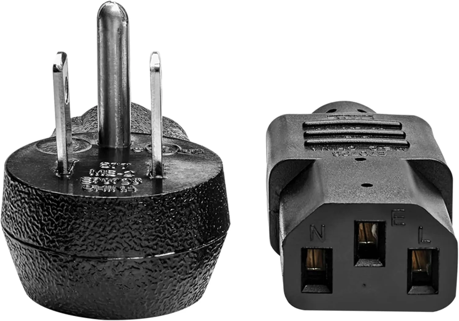 Tripp Lite Desktop Computer Power Cord, Right-Angle 5-15P to C13 - Heavy Duty, 15A, 125V, 14 AWG, 6 ft, Black (P007-006-15D)