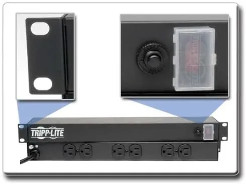 Tripp Lite RS-0615-R 6-Outlet 1U Rackmount Power Strip (Rear-Facing, 15ft Cord)