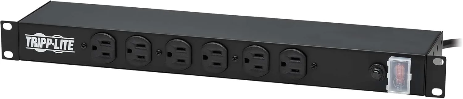 Tripp Lite 1U Rackmount Power Strip PDU, 15A 120V, 15ft Cord