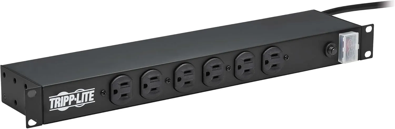 Tripp Lite 1U Rackmount Power Strip PDU, 15A 120V, 15ft Cord