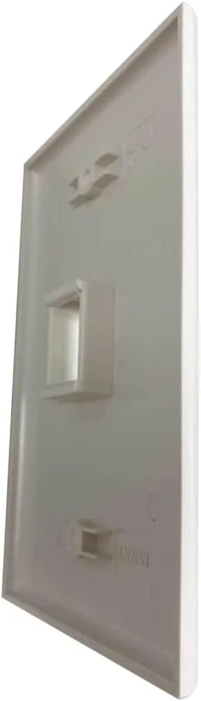 Tripp Lite Safe-IT Single-Gang Keystone Wall Plate, Ivory