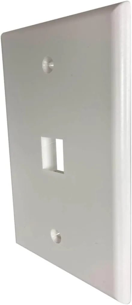 Tripp Lite Safe-IT Single-Gang Keystone Wall Plate, Ivory