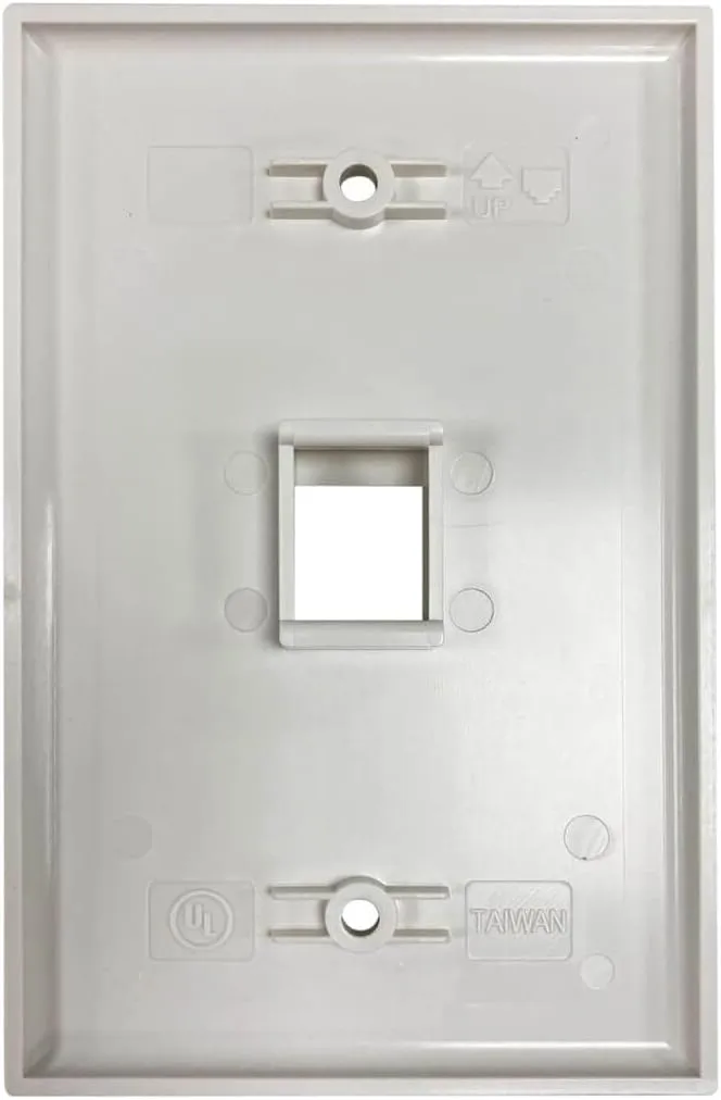 Tripp Lite Safe-IT Single-Gang Keystone Wall Plate, Ivory