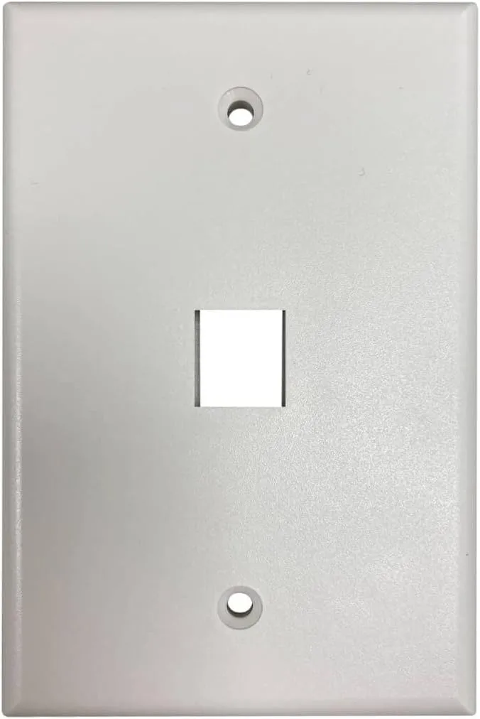 Tripp Lite Safe-IT Single-Gang Keystone Wall Plate, Ivory