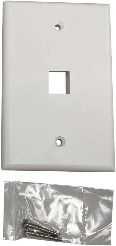 Tripp Lite Safe-IT Single-Gang Keystone Wall Plate, Ivory