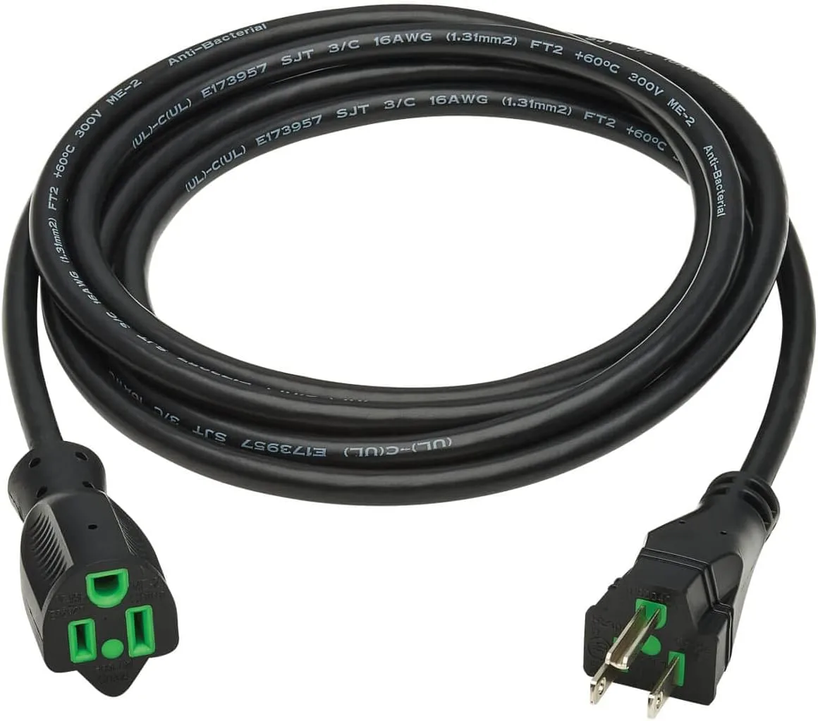 Tripp Lite Safe-IT Medical Hospital-Grade 5-15P-HG to 5-15R-HG Power Cord