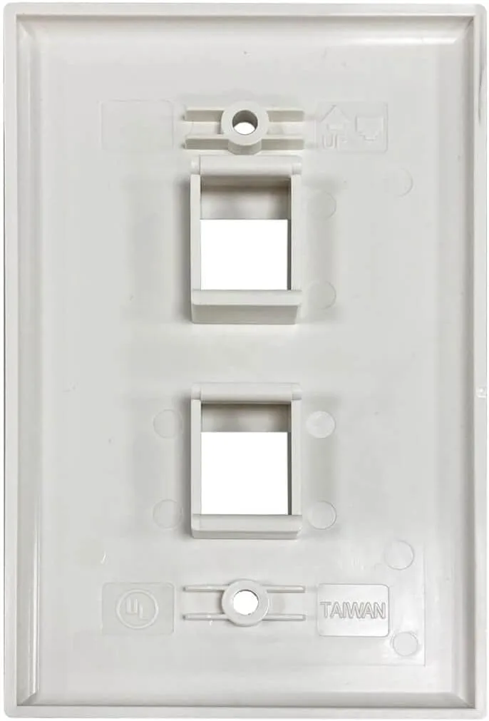 Tripp Lite Safe-IT Single-Gang Keystone Wall Plate, Ivory