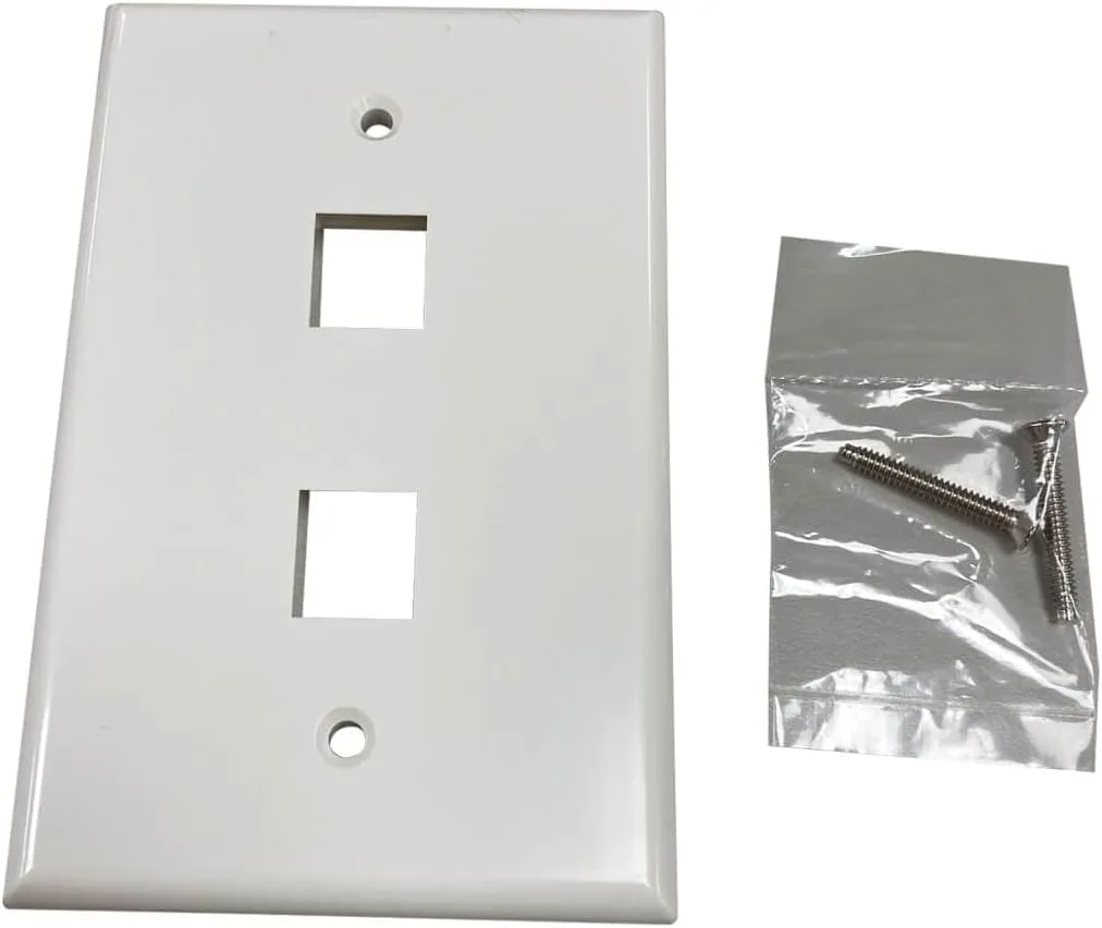 Tripp Lite Safe-IT Single-Gang Keystone Wall Plate, Ivory